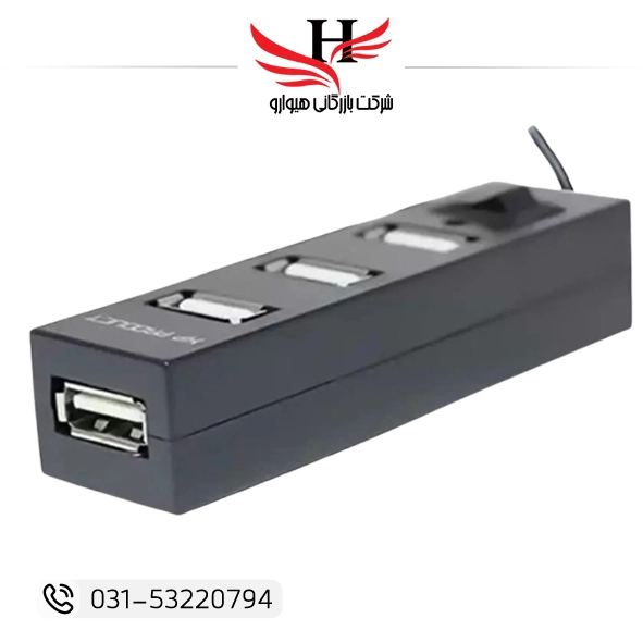 هاب سیم دار ایکس پی 4 پورت XP-806 مناسب لپ تاپ و کامپیوتر
